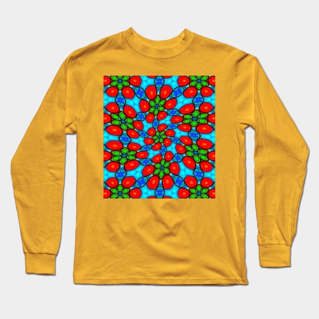 Colorful Paper Flower Long Sleeve T-Shirt by PatternFlower